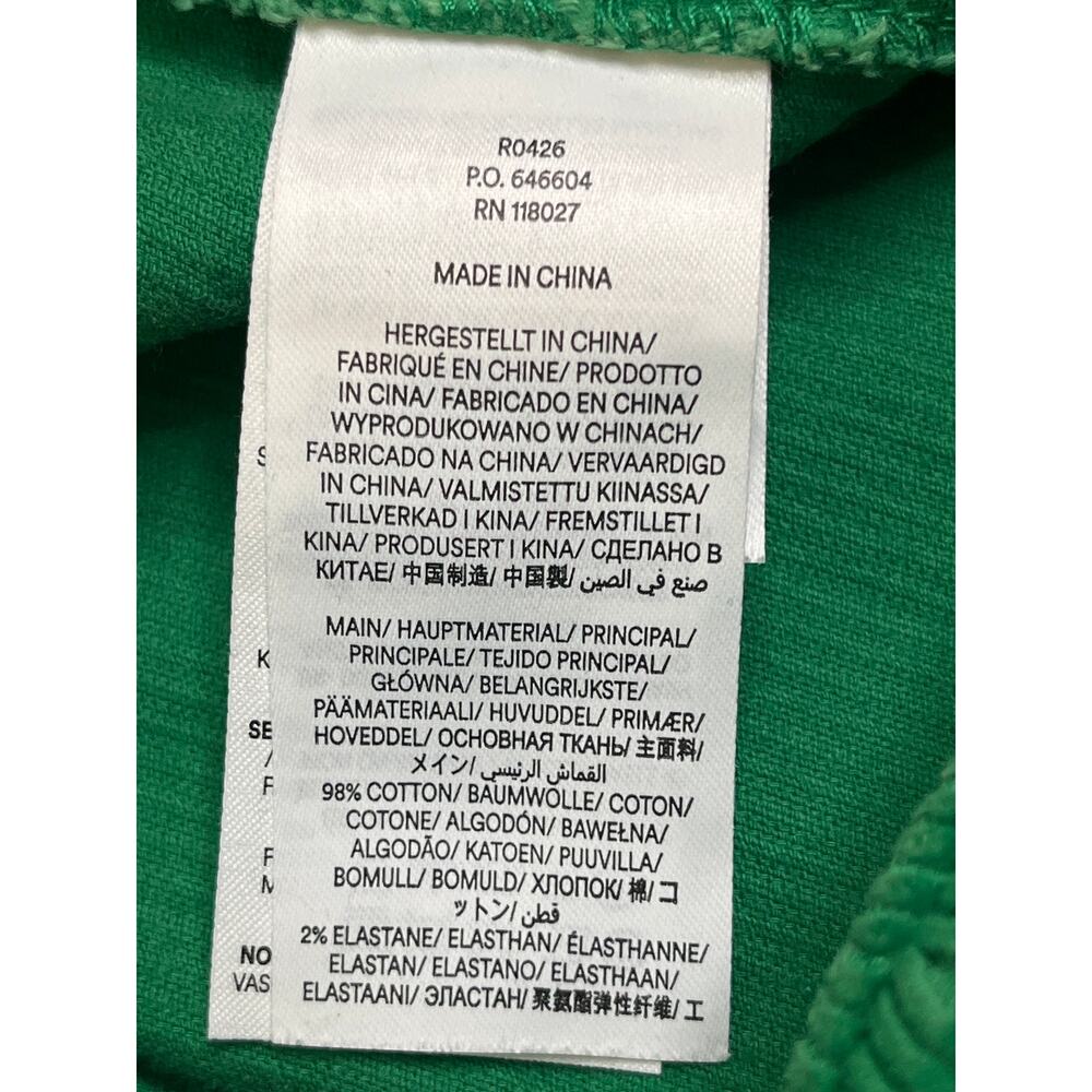 Boden Green Corduroy Wide Leg Trousers Patch Front Pockets Women’s Size 12 - Picture 10 of 14